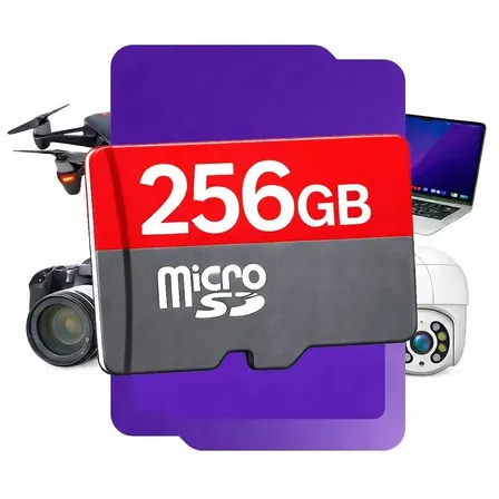 Cartão De Memória Para Câmeras Wi-fi Drones 256gb Micro Sd Classe 10 Ultra 100mb/s