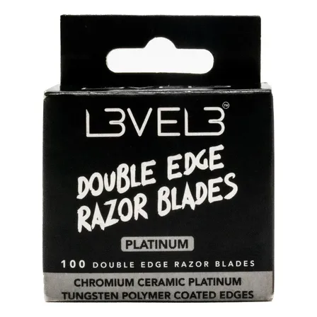 Hojas De Afeitar Level3 Doble Filos Platinum 100 Unidades