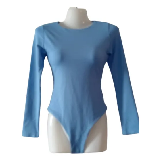 Traje De Baño Entero Manga Larga Unicolor Riviera
