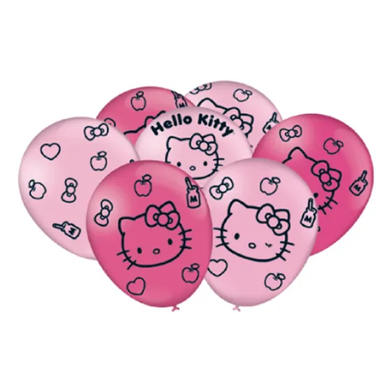 Balão De Látex Hello Kitty 9 Polegadas 23cm 25unid Full
