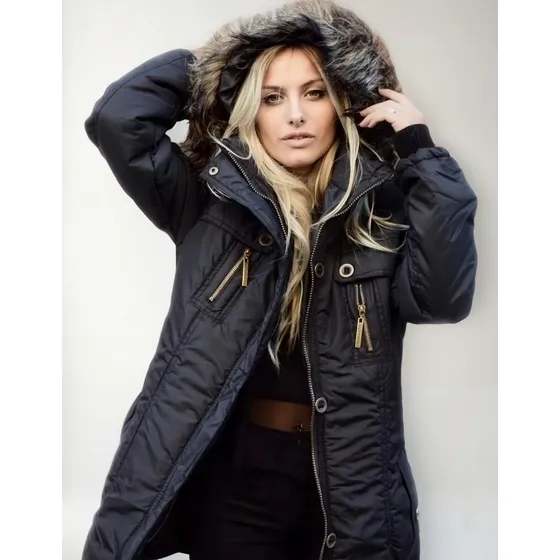 Campera Camperon Larga D Mujer Piel En Su Interior Abrigadas
