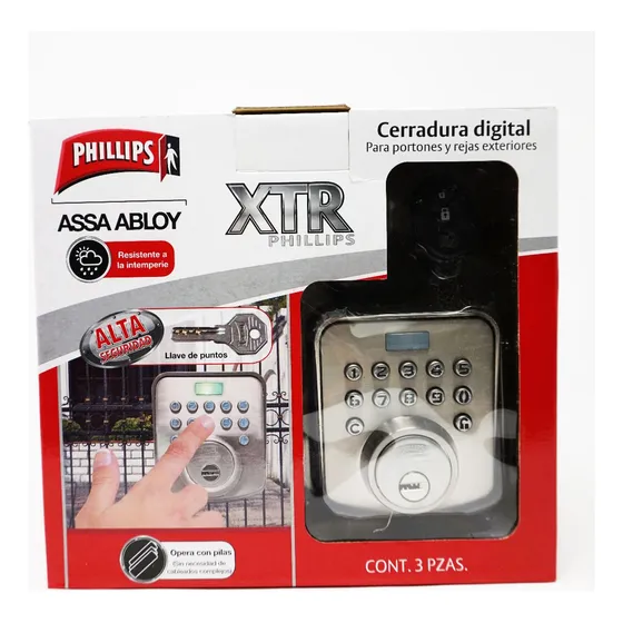Cerradura Digital Para Portones Xtr Phillips Profesional