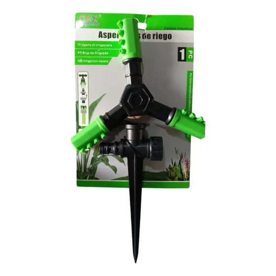 Aspersor De Riego Triple Ultrapotente Plástico 1 Pieza