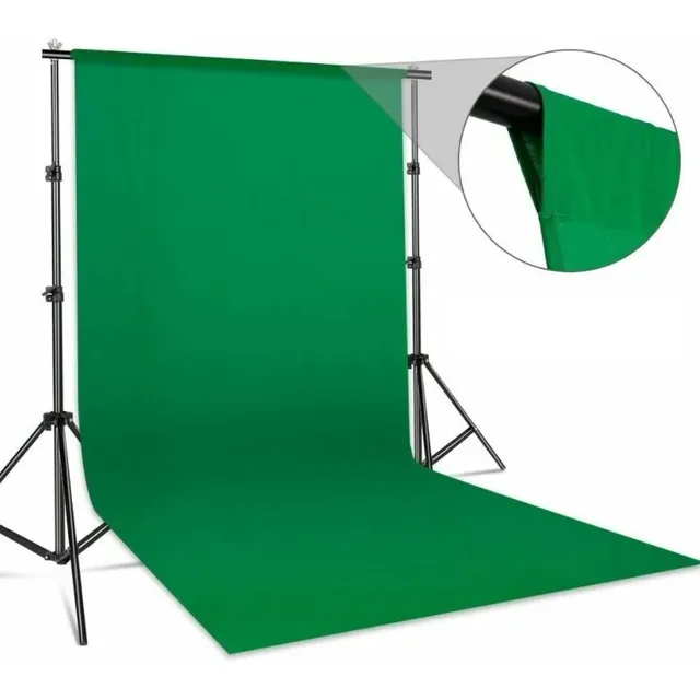Tela Telon Fondo Foto Estudio Fotografia Fondo Lino Verde 3m