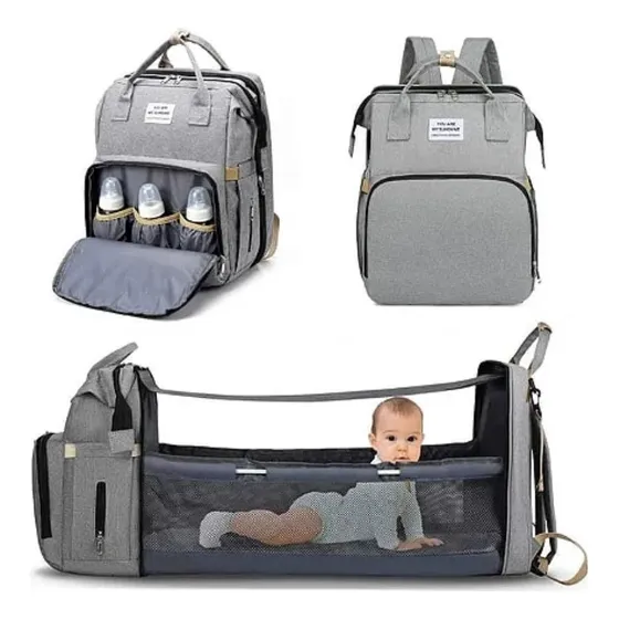 Mochila de maternidad multiusos con cuna extensible
