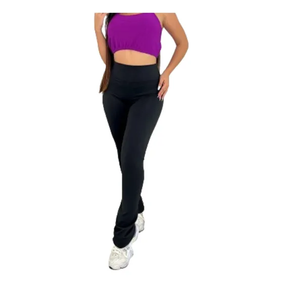 Calça Legging Flare Feminina Em Suplex Academia Conforto