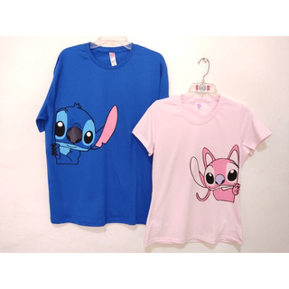 Set Playeras Parejas Stitch Y Angel Disney Set Playeras Parejas Stitch Y Angel Disney