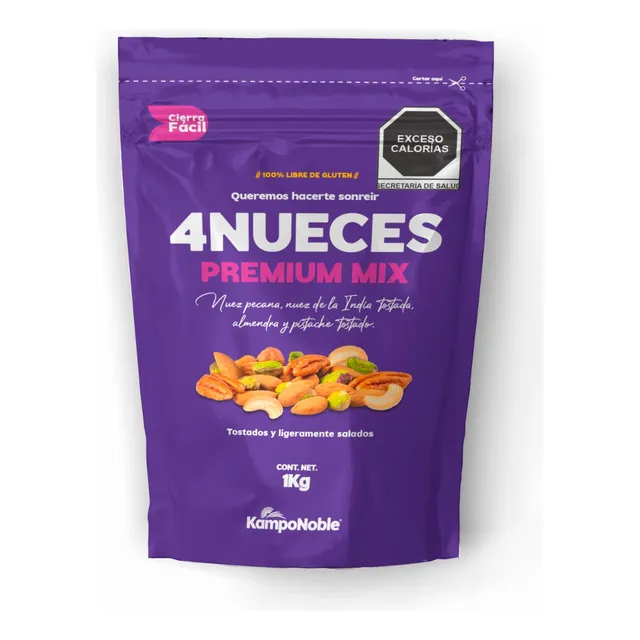 Mix De Frutos Secos 1 Kg Kamponoble Nueces Surtidas Con Sal