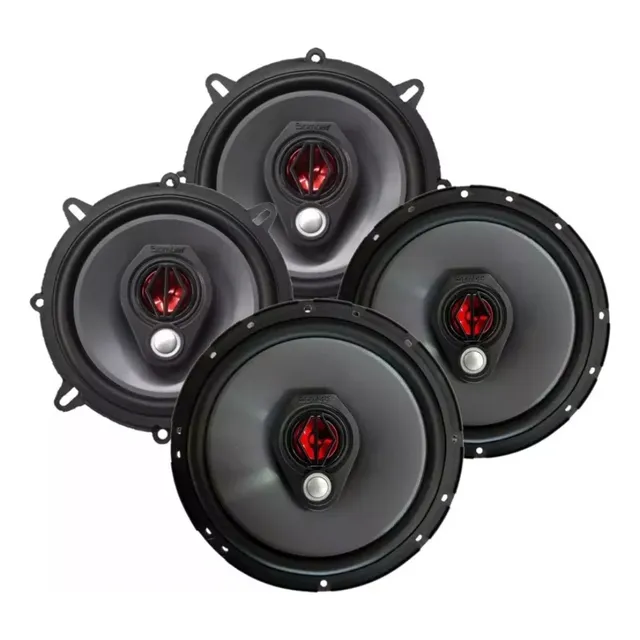 Kit 4 Alto Falante Ford Fiesta Bomber Bbr 6 Pol 200w Rms