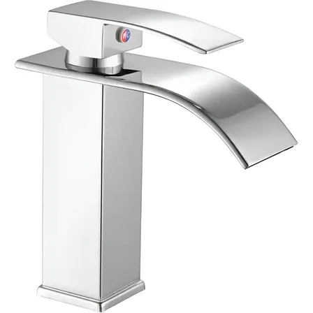 Torneira Winda Banheiro Bancada Cascata Prata Cromada Monocomando Misturador Água Quente Fria Para Pia Banheiro