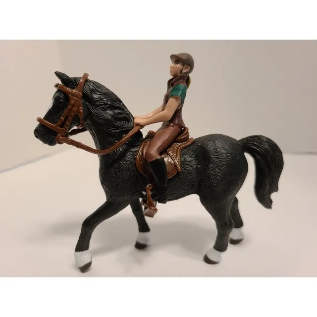 Caballo Con Jinete/a Juguete Colección Camisa Verde