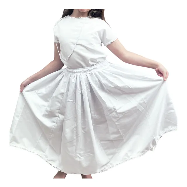 Conjunto Infantil Menina Umbanda Candomble 2 Pçs Oxford