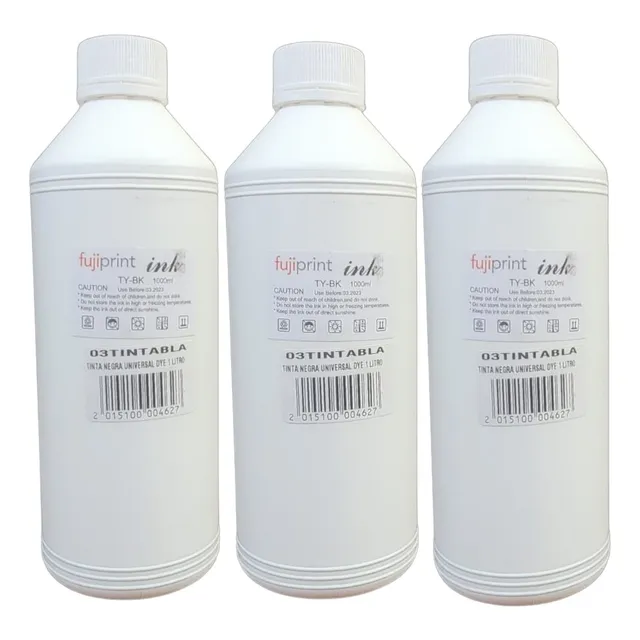 3 Tinta De Litro Negro Premium De Impresoras