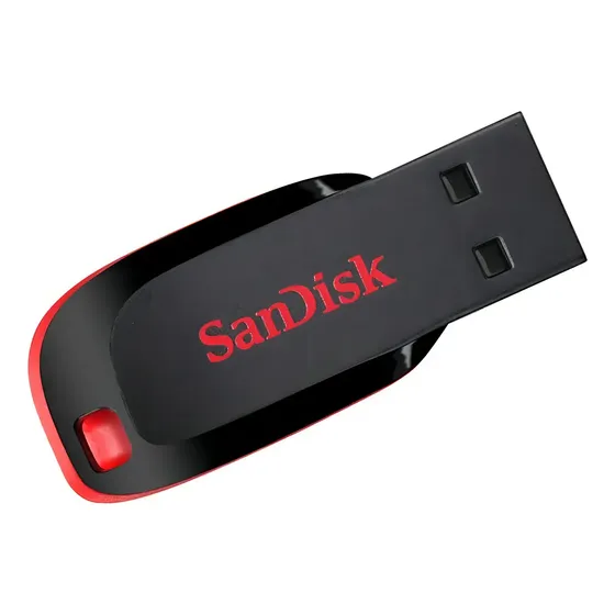 SanDisk Cruzer Blade pendrive 32gb 2.0 preto e vermelho