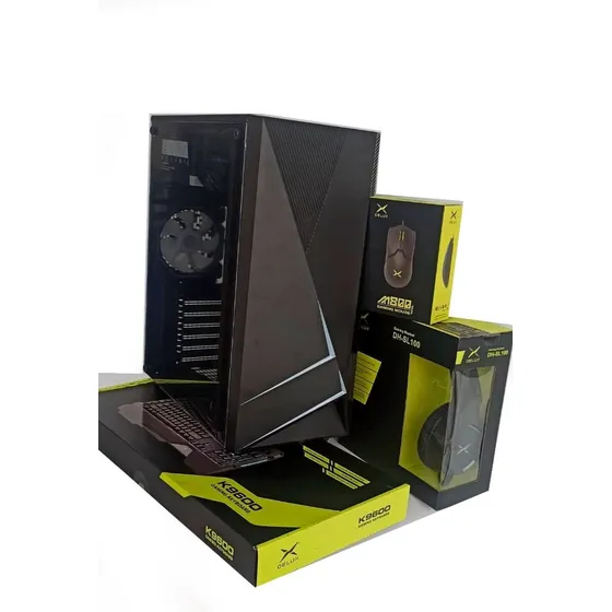 Combo Case Gaming Flamer Audifono Teclado Mouse 400w Acme