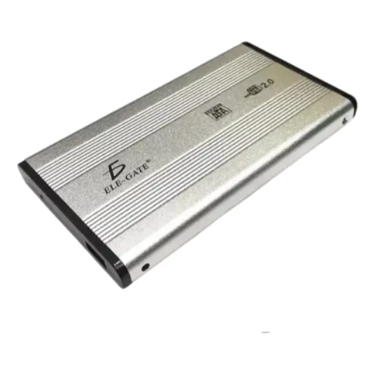 Gabinete Case Externo Usb 2.0 Sata 2.5 Disco Duro Laptop Color Gris Ele-Gate