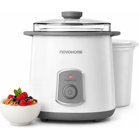 Yogurtera Eléctrica Novohome 2 Litros Yogurt Griego Saludable Natural Color Blanca