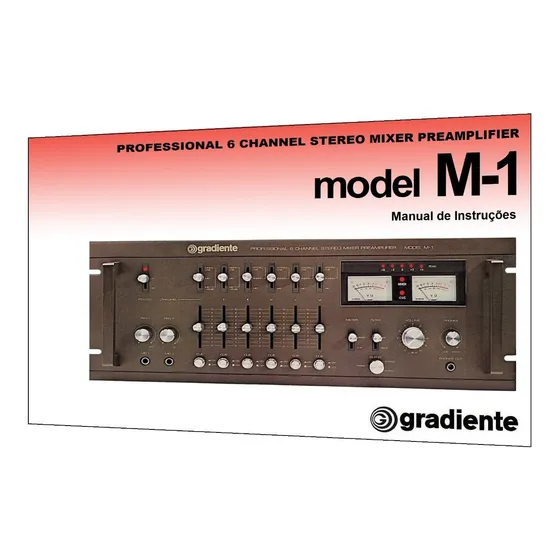 Manual Do Mixer Gradiente M-1 (versão A Cores)