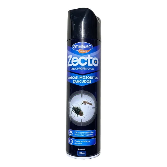 Insecticida Zecto Moscas Y Zancudos Aerosol (400 Cc) Anasac