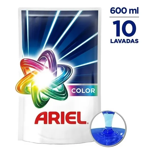 3 Pza Detergente Líquido Ariel Color Lavar Ropa Blanca Y De