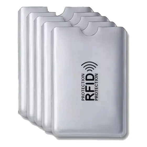 Set X12 Protector Rfid Funda Tarjeta Tarjetero Aluminio