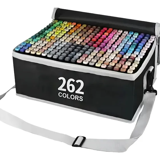 Marcadores Touch X 262 Doble Punta Premium Cn Base Y Tirante Negro