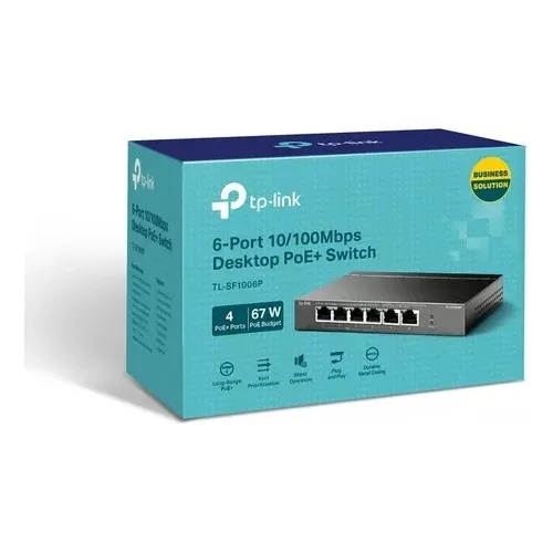 Switch Tp-link Tl-sf1006p 6-ptos Con 4 Poe+