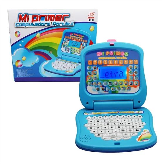 Computadora Interactiva Para Niños Tipo Laptop Español Azul