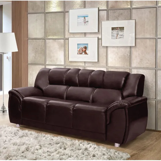Sillon 3 Cuerpos Sofa Córdoba Pu Negro