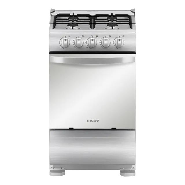 Cocina De Piso A Gas 4 Hornillas 52 Cm Mabe Tx5110p2 Acero Inoxidable Plateado
