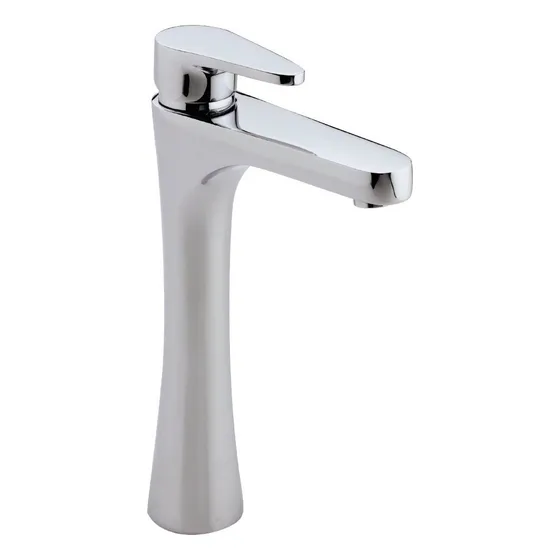 Monomando Alto Proyecta Para Lavabo Acabado Cromo Color Gris Claro