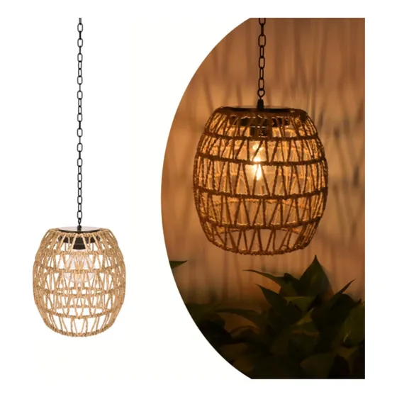Lampara Colgante Rattan 1xe27 Ip44 Interior/exterior Usa