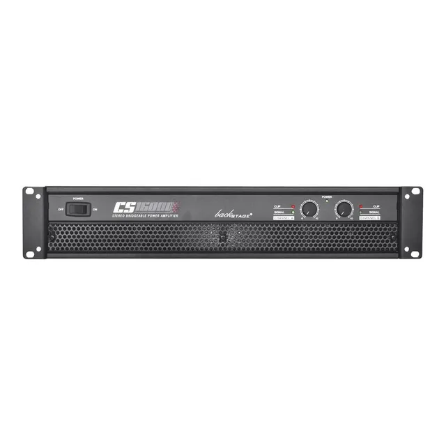 Poder Amplificador Backstage Cs-16000 2 Canales 1620w 2 Ohms Color Negro Potencia de salida RMS 290 W