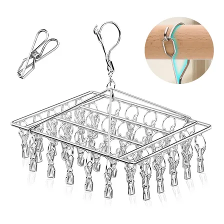 Varal Erufale Inox 40 Pregadores Calcinha Meias Resistente Ferrugem Varal De Roupa Íntima Varal Secar Roupa Varal De Roupa Intima Varal Suspenso Varal Calcinhas Prateado