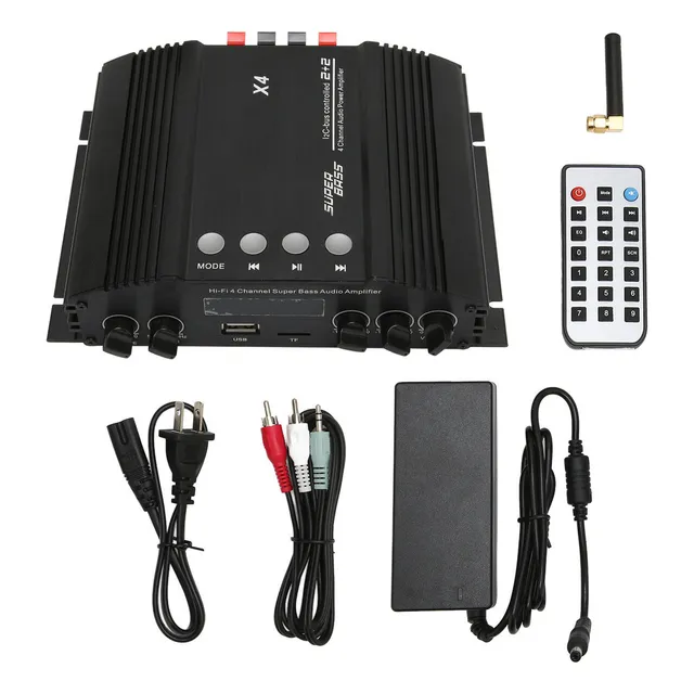 Amplificador De Cine En Casa, Bluetooth, 4 Canales, Subwoofe
