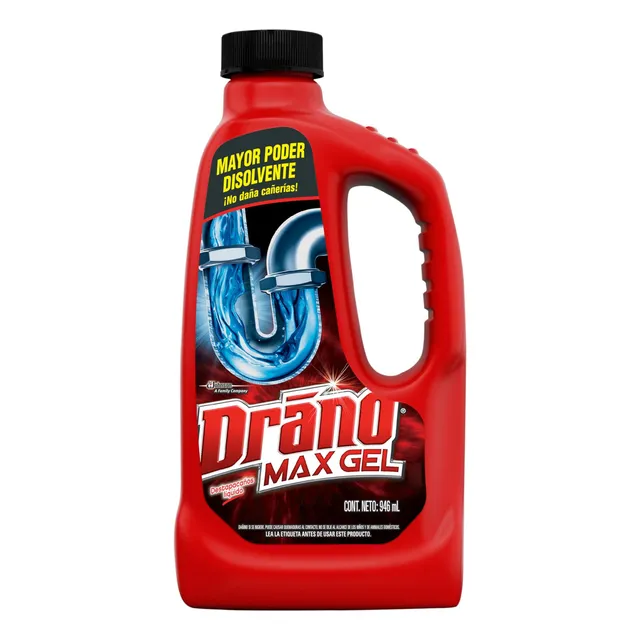 Destapacaños Líquido Drano Max Gel Limpieza De Tuberías