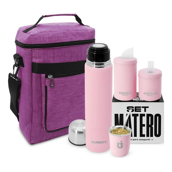 Equipo Matero Sumate Termo 1 L Mate Bombilla Latas Y Bolso 