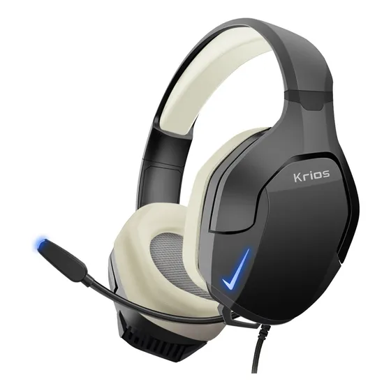 Audífonos Gamer Para Xbox Pc Ps4 KRIOS K10 Con Microfono y Led Rgb Color Negro