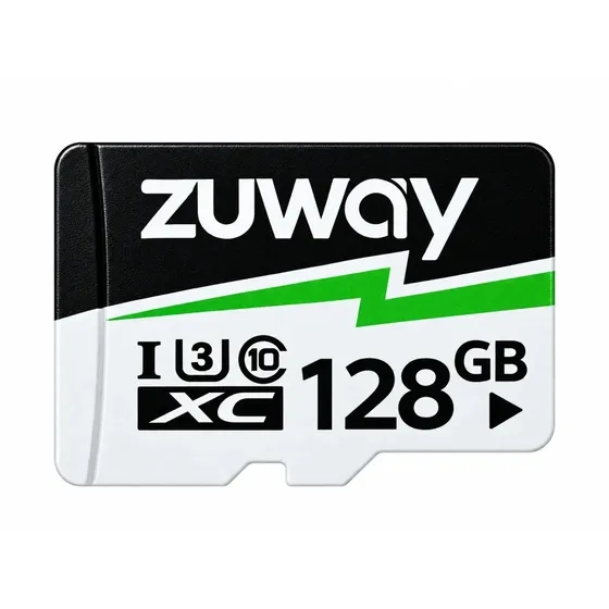 Tarjeta de Memoria MicroSD ZUWAY 128GB Clase 10 U3 A1 Alta Velocidad 100MB/s Premium Compatible con Nintendo Swicht 1, Video 8K, Celulares, Tablets, Cámaras de Seguridad y Deportivas, Uso Profesional