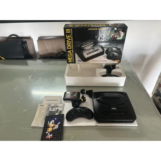 Mega Drive 3 Edição Soccer 95 Completo Impecável. * Promoção