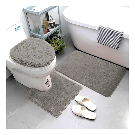 El Juego De Alfombra De Baño De 3 Piezas De Lino Inteligente