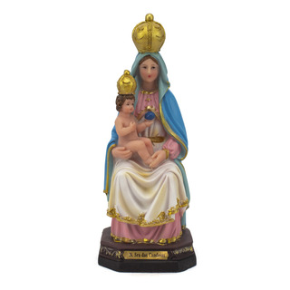 Imagem Nossa Senhora Das Candeias Importada Resina 20 Cm Imagem Nossa Senhora Das Candeias Importada Resina 20 Cm