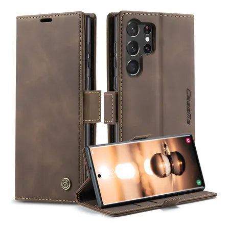 Capa Capinha De Couro Para Samsung Galaxy S23 Ultra Caseme