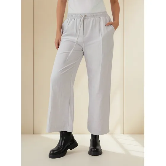 Pantalon Ancho Suelto Tela Liviana Con Elastico Talles