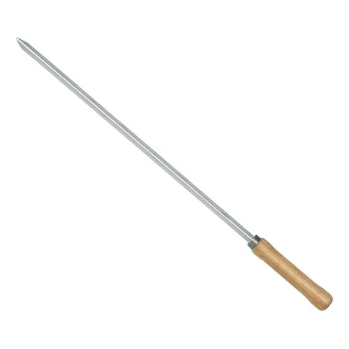 Pinche Simple 75 Cm Alambre Cromado Cabo Madera 3203 Mor 