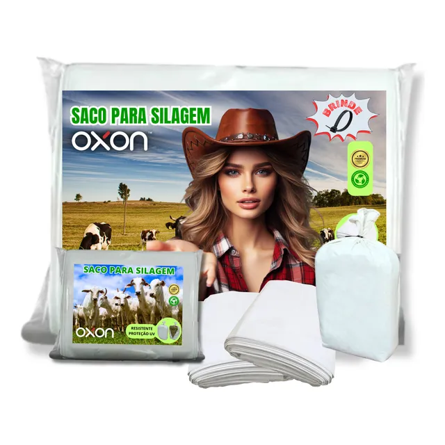 100 Saco Para Silagem Silo Branco+ 100abraçadeiras