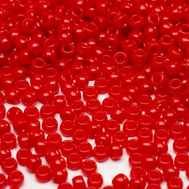 Cuenta Acrilica Poni Rojo In Granel Para Manualidad Pulsera