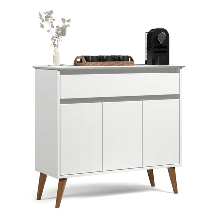 Aparador Retrô  Com Gaveta E 3 Portas Cairo - Lojas K7