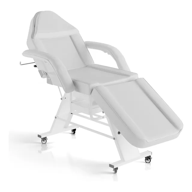 Maca Poltrona Fixa Estética Branca Com 2 Bandejas Smart Gr