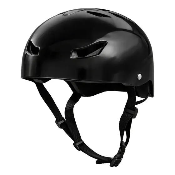 Capacete Preto Skate Bike Patins Patinete Adulto Infantil